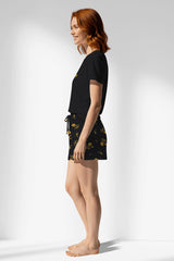 Woman Polyviscon Floryn Short Set - METRAJ ZEMIN - Image 2