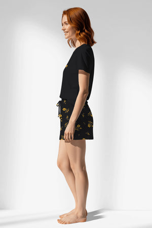 Woman Polyviscon Floryn Short Set - METRAJ ZEMIN - Image 2