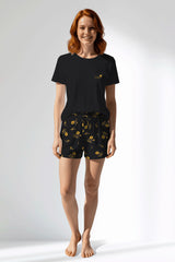 Woman Polyviscon Floryn Short Set - METRAJ ZEMIN - Image 1