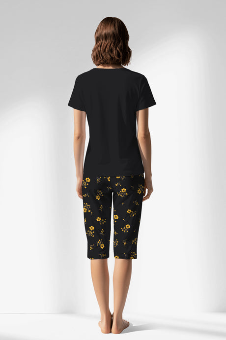Woman Polyviscon Floryn Capri Set - METRAJ ZEMIN - Image 3