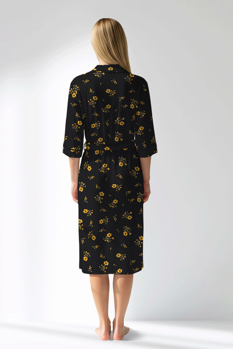 Woman Polyviscon Floryn Dressing Gown - ROTASYON - Image 3
