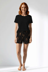 Woman Polyviscon Iralea Short Set - B-METRAJ ZEMIN - Image 1