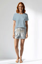 Woman Polyviscon Livora Short Set - METRAJ MAVİ - Image 1