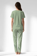 Woman Polyviscon Mirale Pyjama Set - METRAJ ZEMIN - Image 3