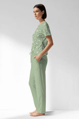 Woman Polyviscon Mirale Pocket Detail Pyjama Set - ROTASYON - Image 2