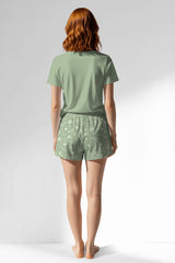 Woman Polyviscon Mirale Short Set - METRAJ ZEMIN - Image 3