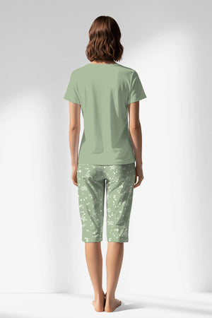 Woman Polyviscon Mirale Capri Set - METRAJ ZEMIN - Image 3