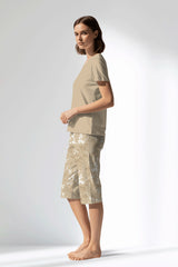 Woman Polyviscon Orlena Capri Set - METRAJ ZEMIN - Image 2
