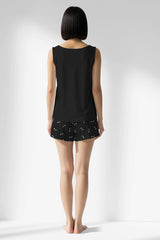 Woman Polyviscon Ritmica Thick Strap Short Set - METRAJ ZEMIN - Image 3