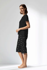 Woman Polyviscon Ritmica Capri Set - METRAJ ZEMIN - Image 2