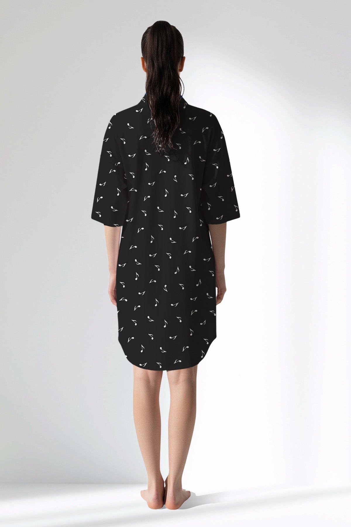 Woman Polyviscon Ritmica Shirt Tunic - ROTASYON - Image 3