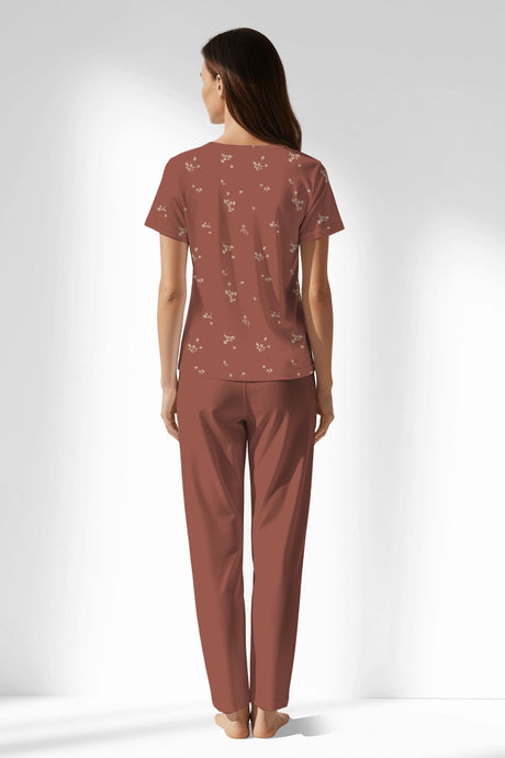 Woman Polyviscon Rosinia Buttoned Collar Pyjama Set - ROTASYON - Image 3