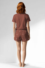 Woman Polyviscon Rosinia Short Set - METRAJ ZEMIN - Image 3
