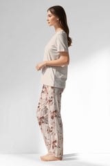Woman Polyviscon Selvine Pyjama Set - METRAJ ZEMIN - Image 2