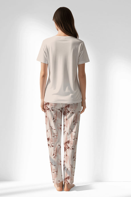 Woman Polyviscon Selvine Pyjama Set - METRAJ ZEMIN - Image 3
