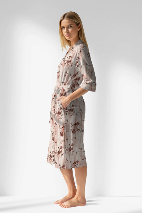 Woman Polyviscon Selvine Dressing Gown - ROTASYON - Image 2