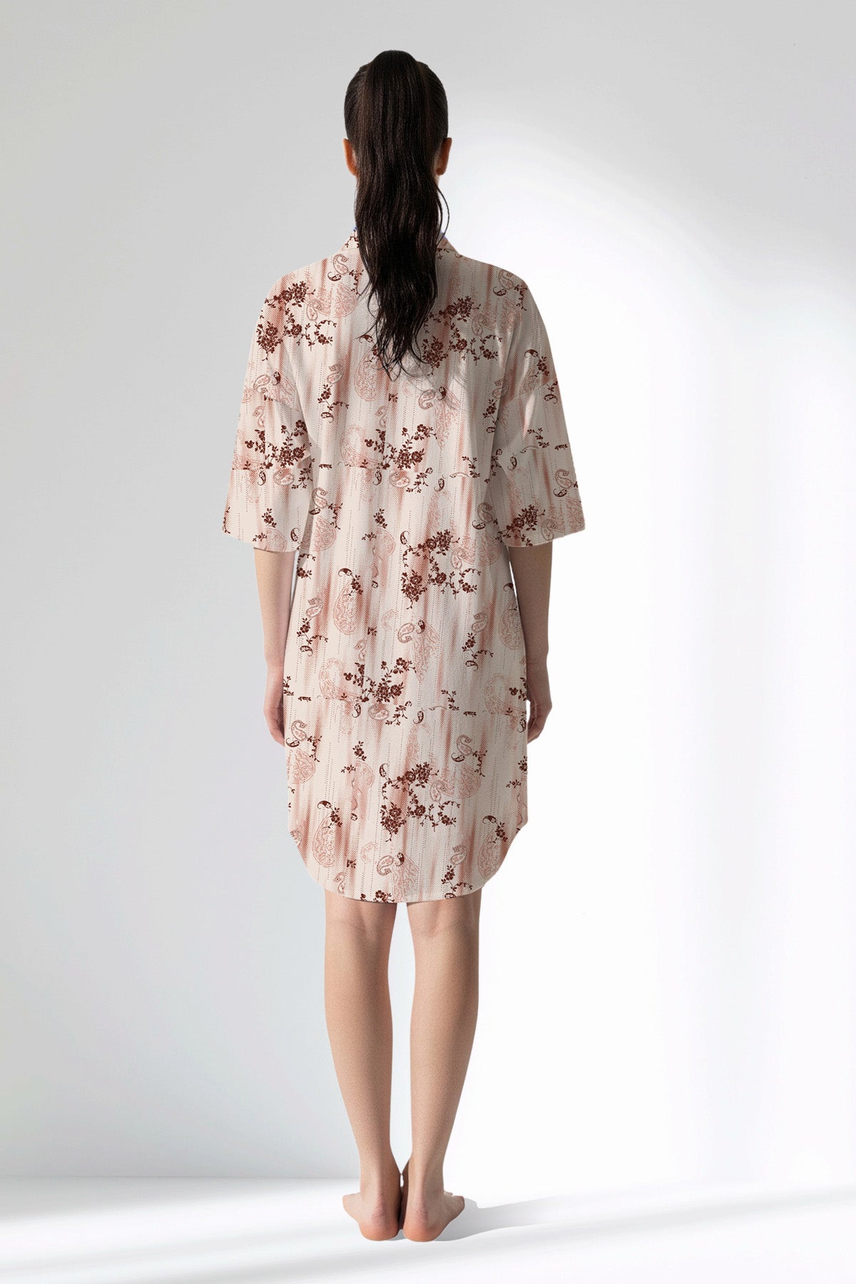 Woman Polyviscon Selvine Shirt Tunic - ROTASYON - Image 3