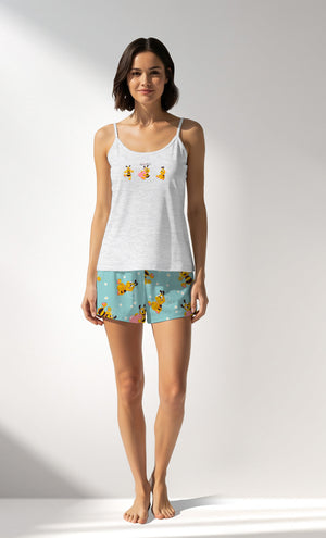 Woman Supreme Nera Thin Strap Short Set - B-KAR MELANJ - Image 1