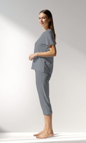 Woman Supreme Polka Capri Set - A-ROTASYON (GRI ZEMIN) - Image 2