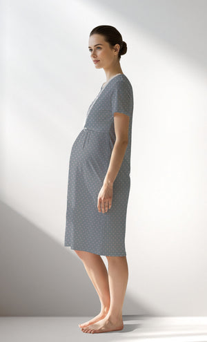 Woman Supreme Polka Pregnant Tunic - A-ROTASYON (GRI ZEMIN) - Image 2