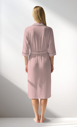 Woman Supreme Polka Dressing Gown - B-ROTASYON (PEMBE ZEMIN) - Image 3