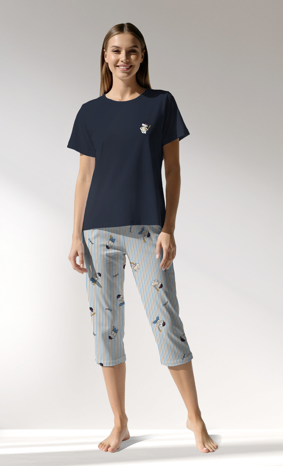 Woman Supreme Sleeclub Capri Set - B-19-3923 - Image 1