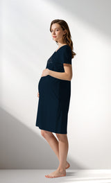 Woman Supreme Plaidwing Pregnant Tunic - B-LACIVERT - Image 2