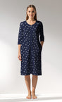 Woman Supreme HeartBeat Home Dress - A-ROTASYON (LACIVERT ZEMIN) - Image 1