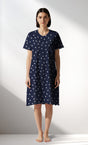 Woman Supreme HeartBeat Short Sleeve Tunic - A-ROTASYON (LACIVERT ZEMIN) - Image 1