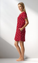 Woman Supreme HeartBeat Pocket Detail Tunic - B-ROTASYON (KIRMIZI ZEMIN) - Image 2